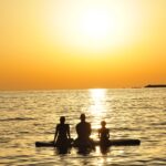 Watching sunset on a paddle